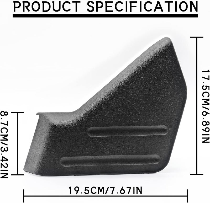 Vanshly Left Driver Seat Trim Cover Panel Compatible with 2009-2014 Ford F-150，9L3Z-1661693-CA，Black Cover (Black) - Image 2